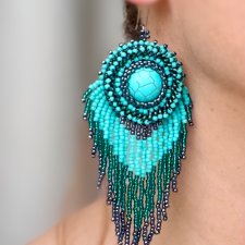 Kolczyki długie Turkusowa Toń