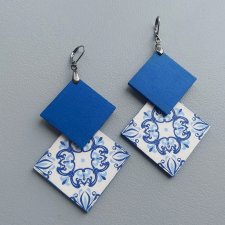 Duże wzorzyste kolczyki