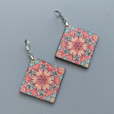 Kolczyki romby orientalny wzór