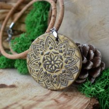 naszyjnik z korka z ceramicznym wisiorkiem NATURIES