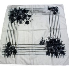 apaszka chustka w szarościach  vintage