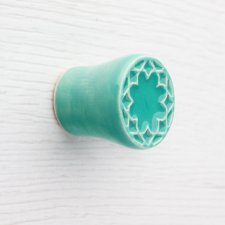 Ceramiczna gałka do mebli miętowo-turkusowa, wz.14