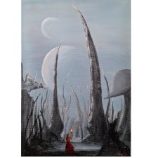 W Księżycową Jasną Noc, ręcznie malowany obraz olejny