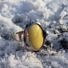 Żółty - pierścionek regulowany