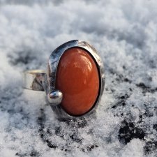 Pomarańczowy - pierścionek regulowany