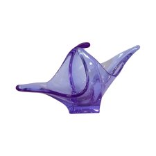 Misa, koszyk, szkło neodymowe, Zelezný Brod ZBS, proj. M. Klinger, Czechosłowacja, lata 80