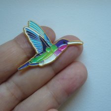 PIN PRZYPINKA BROSZKA PTAK KOLIBER