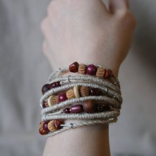 Bransoletka boho kolory Ziemi