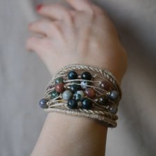 Bransoletka boho kolory Ziemi