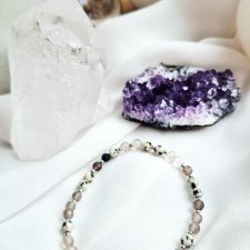 Bransoletka z kwarcu dymnego i bronzytu