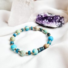 Bransoletka z jaspisu i apatytu