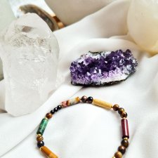 Bransoletka z naturalnego tygrysiego oka I turmalinu czarnego