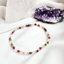 Bransoletka z granatu i turmalinu