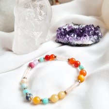 Bransoletka z kwarcu różowego,awenturynu.