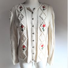 Folkowy kardigan vintage
