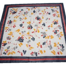 apaszka chustka gałązki wzór  vintage