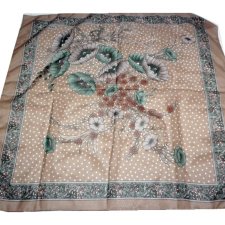 KWIATY groszki  apaszka chustka vintage