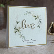 Kartka na ślub w ozdobnej kopercie, W 65