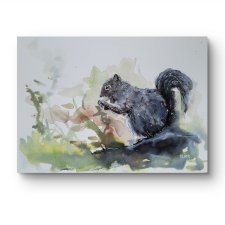 Obraz ręcznie malowany "Wiewiórka" +rama