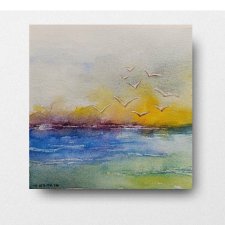 Morze- obraz akwarela