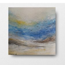 Morze- obraz akwarela