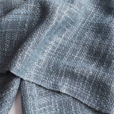 Szal vintage miękki splot wiskoza zgaszony błękit