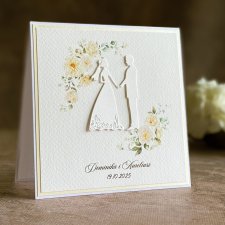 Kartka ślubna w ozdobnej kopercie, WP 132c