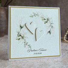 Kartka na ślub w ozdobnej kopercie, W 65a