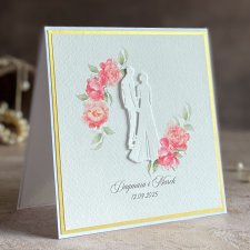 Kartka ślubna w ozdobnej kopercie, WA 26c