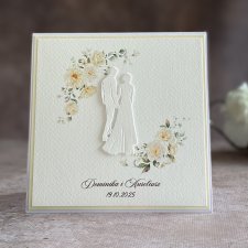 Kartka ślubna w ozdobnej kopercie, WP 132d