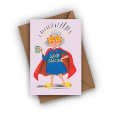 KARTKA NA DZIEŃ BABCI- SUPER BABCIA