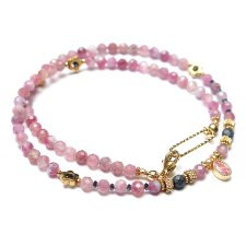 Turmaliny różowe /choker/ vol. 44 - naszyjnik - Szlachetna kolekcja