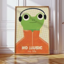 Plakat 42x59,4 cm No music no life