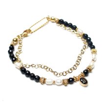 Onyx and pearls /27.11.25/ bransoletka - Szlachetna kolekcja