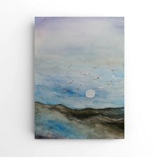 Morze -obraz akwarela