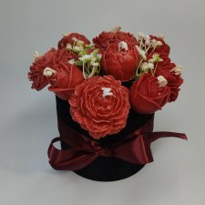 Flowerbox - bukiet kwiatów - wosk - prezent - rękodzieło