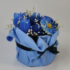 Flowerbox - bukiet kwiatów - wosk - prezent - rękodzieło