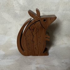 Niespotykane oryginalne drewniane puzzle  zabawka edukacyjna drewniana układanka