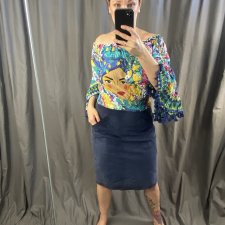 Marta Bach Barcelona skórzana ołówkowa spódnica