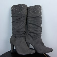 Atmosphere zamszowe kozaki tkanina zamszowa 6 / 39