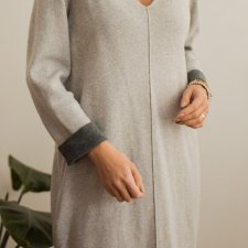 sukienka z bawełny i wełny merino M