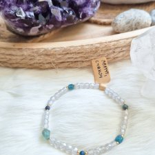 Bransoletka z cyrkonu i apatytu.