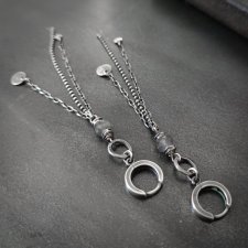 Długie kolczyki z labradorytem