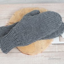 Ciepłe szare rękawiczki z jednym palcem