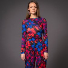 Bluzka basic z długim rękawem - Flower Power