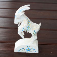 Drewniany malowany kozioł z Falun