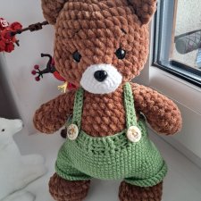 Miś pluszak przytulanka, zabawka ręcznie robiona na szydełku