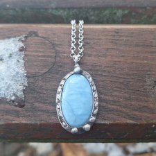Opal niebieski  - wisiorek