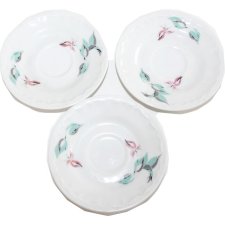 BOGUCICE spodeczki do espresso talerzyki 3szt PRL