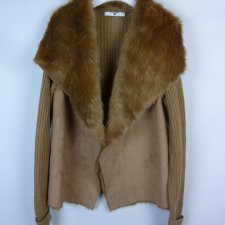 V by Very sweter z futerkiem nie zapinany 14 / 40